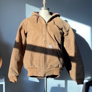 Carhartt Tan Hooded Zip-Up Jacket